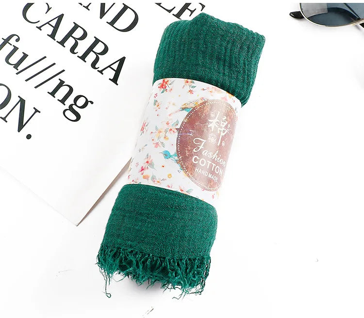 Layali Cotton Crinkle Hijab Handmade - Groß, weich & wärmend für jede Jahreszeit