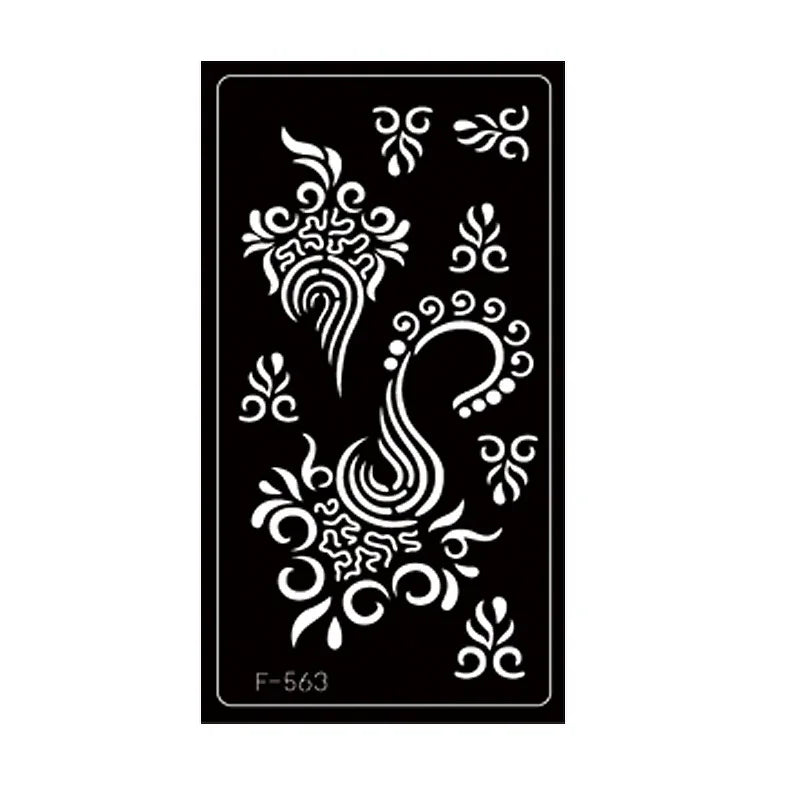 Henna Tattoo Schablone – Wiederverwendbar für temporäre Hand-Tattoos