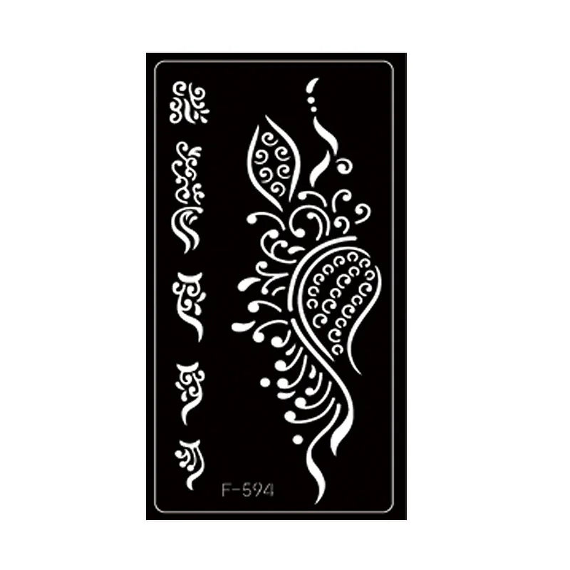 Henna Tattoo Schablone – Wiederverwendbar für temporäre Hand-Tattoos
