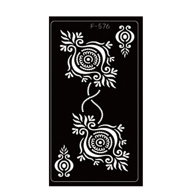 Henna Tattoo Schablone – Wiederverwendbar für temporäre Hand-Tattoos