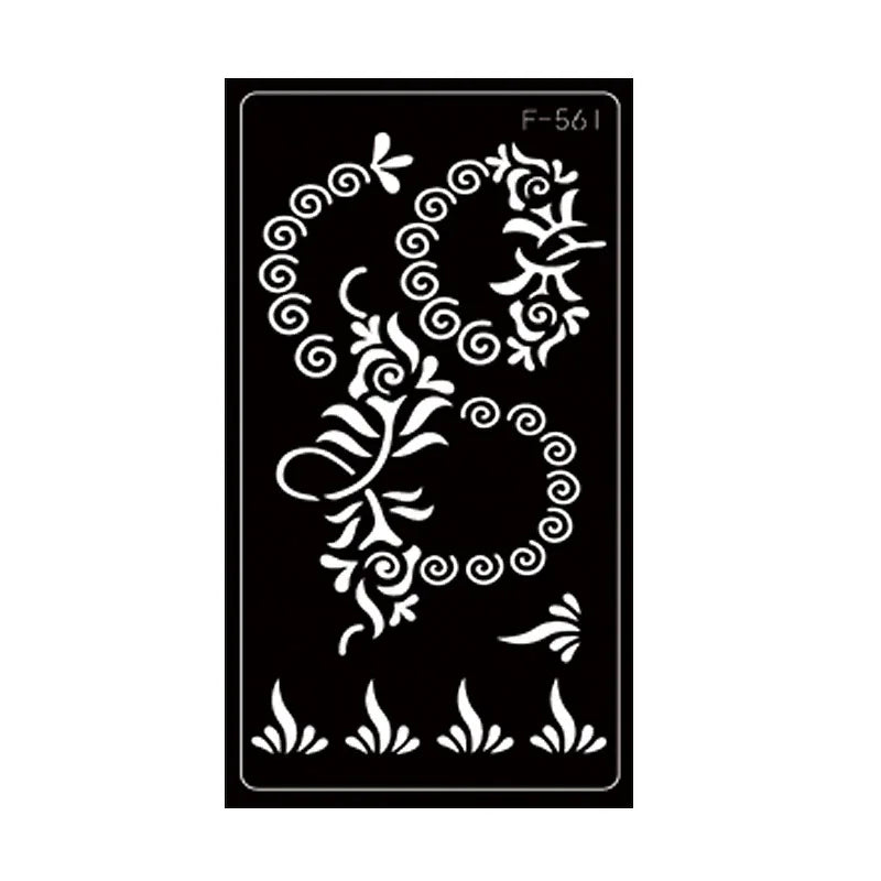 Henna Tattoo Schablone – Wiederverwendbar für temporäre Hand-Tattoos