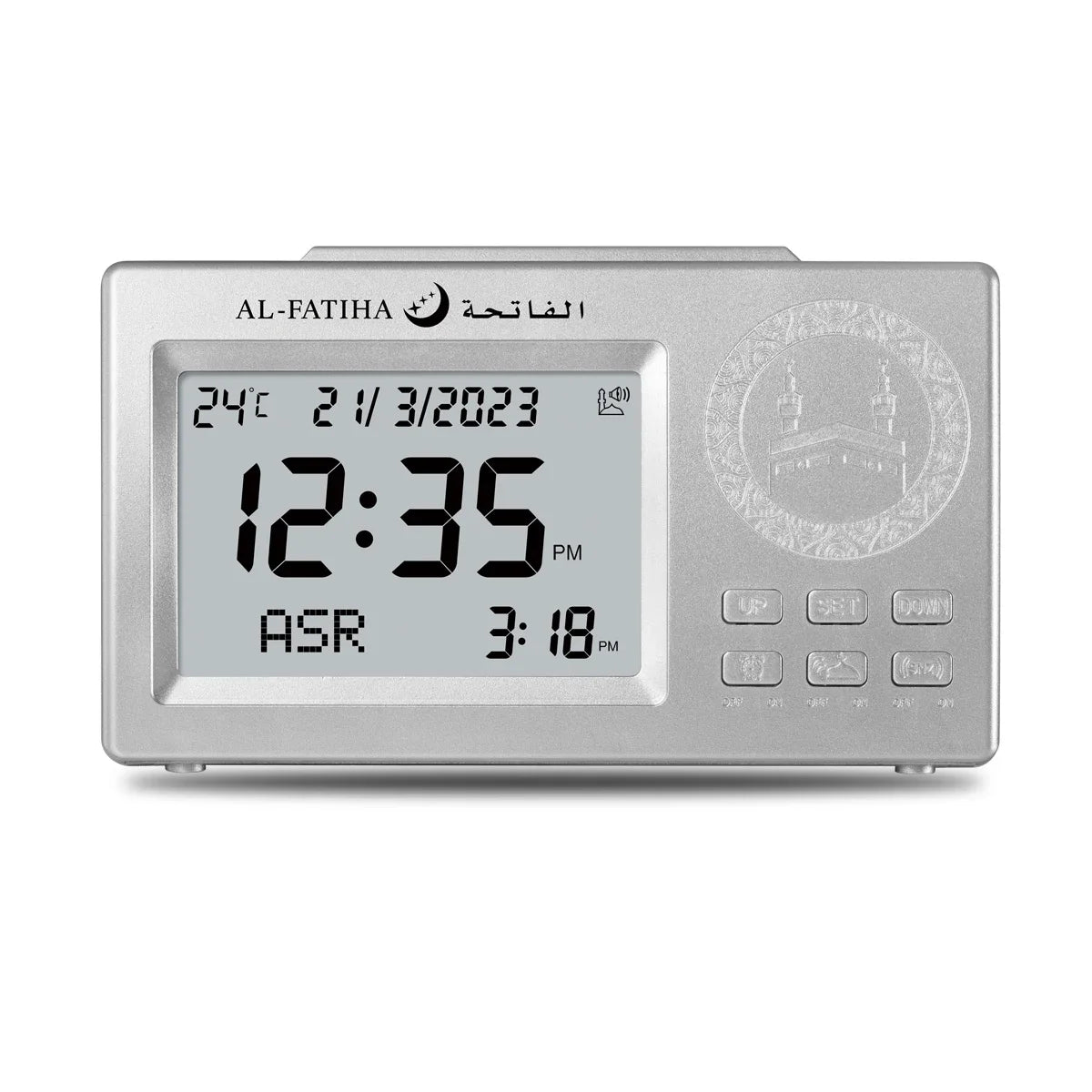 Digital LED Azan Uhr – Islamische Gebetsuhr mit Adhan, Hijri-Kalender & Alarm | Stilvolle Wanduhr für Zuhause & Moschee
