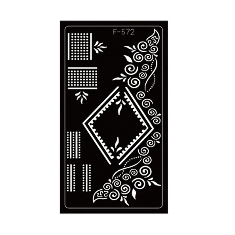 Henna Tattoo Schablone – Wiederverwendbar für temporäre Hand-Tattoos