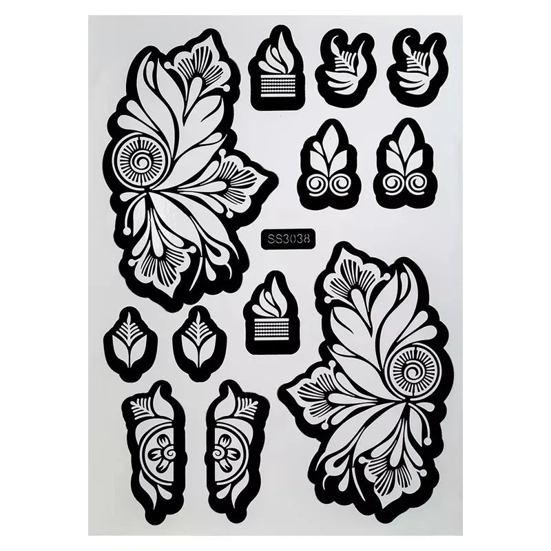 Flower Henna Tattoo Schablone – Hand & Körper Schablone für Frauen | Ideal für Festivals, Hochzeiten & Körperkunst