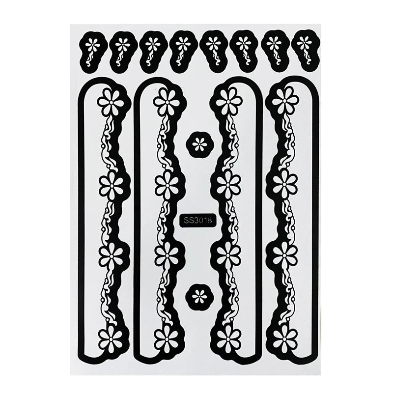 Flower Henna Tattoo Schablone – Hand & Körper Schablone für Frauen | Ideal für Festivals, Hochzeiten & Körperkunst