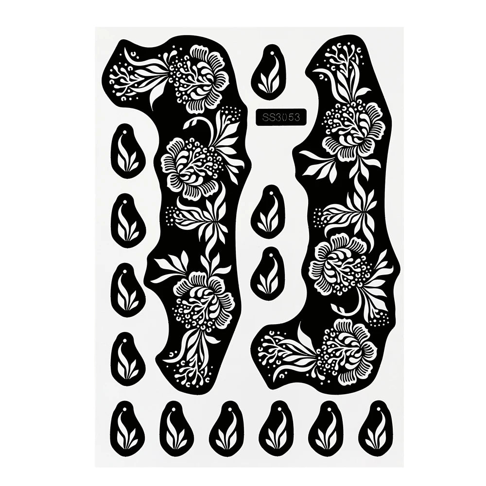 Flower Henna Tattoo Schablone – Hand & Körper Schablone für Frauen | Ideal für Festivals, Hochzeiten & Körperkunst