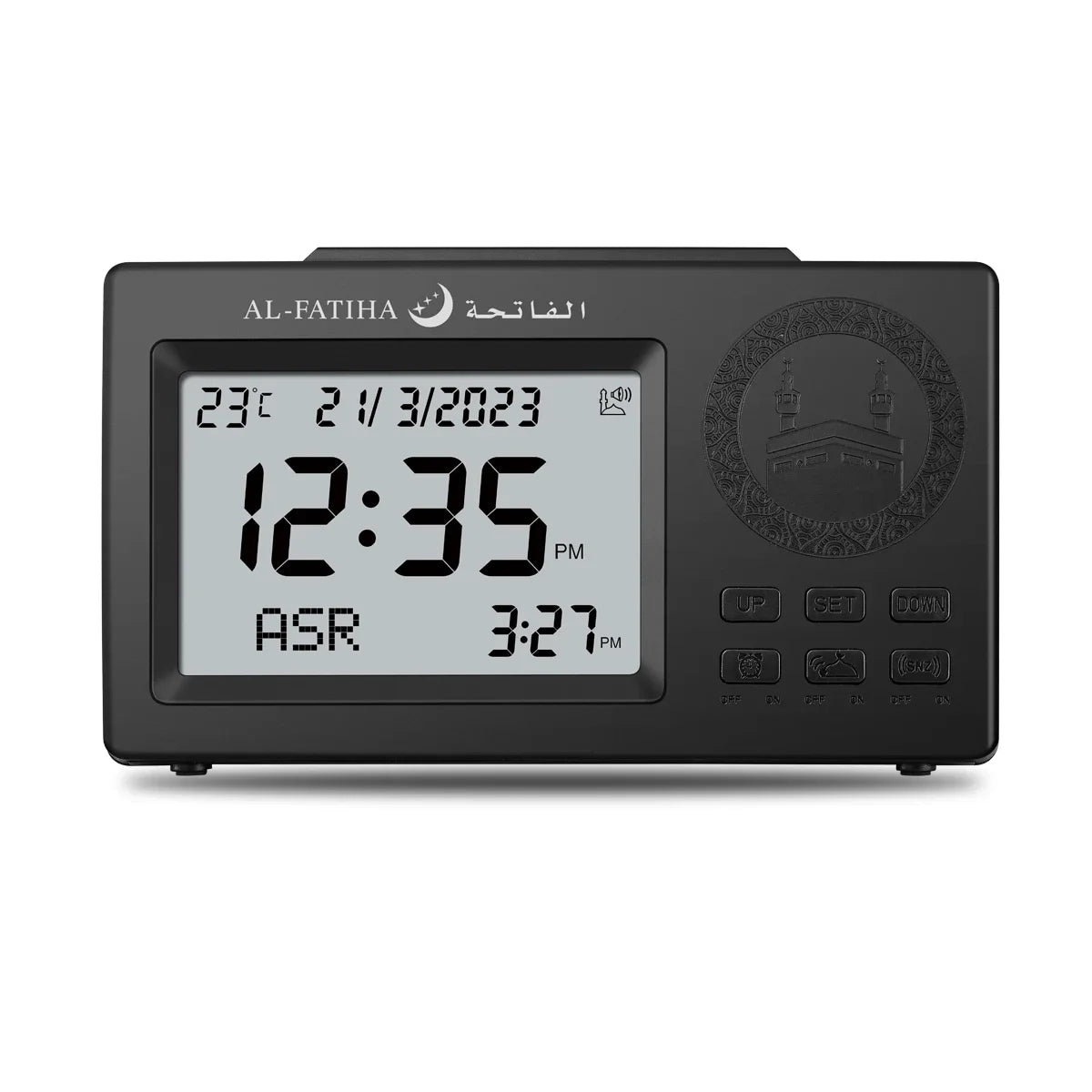 Digital LED Azan Uhr – Islamische Gebetsuhr mit Adhan, Hijri-Kalender & Alarm | Stilvolle Wanduhr für Zuhause & Moschee