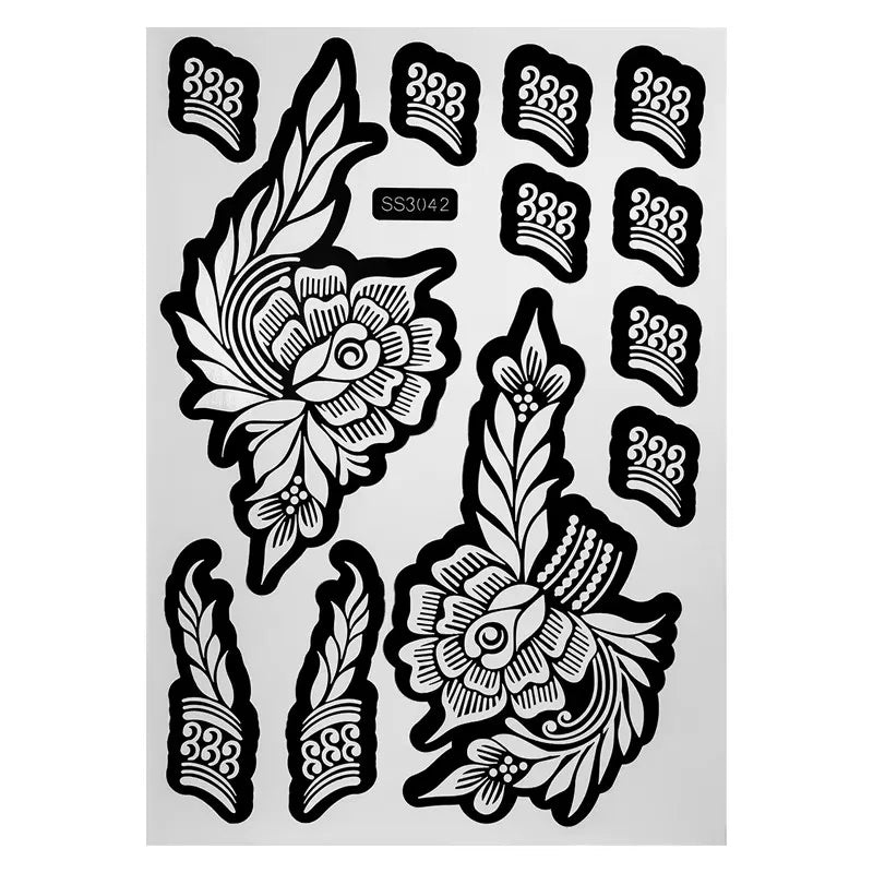 Flower Henna Tattoo Schablone – Hand & Körper Schablone für Frauen | Ideal für Festivals, Hochzeiten & Körperkunst