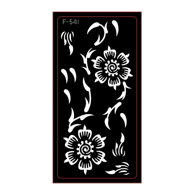 Henna Tattoo Schablone – Wiederverwendbar für temporäre Hand-Tattoos