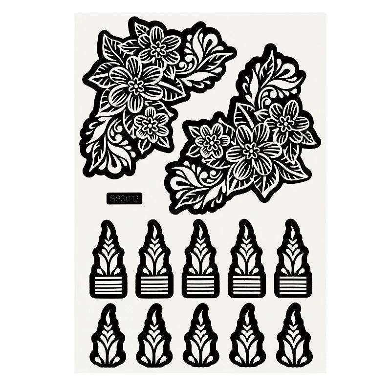 Flower Henna Tattoo Schablone – Hand & Körper Schablone für Frauen | Ideal für Festivals, Hochzeiten & Körperkunst