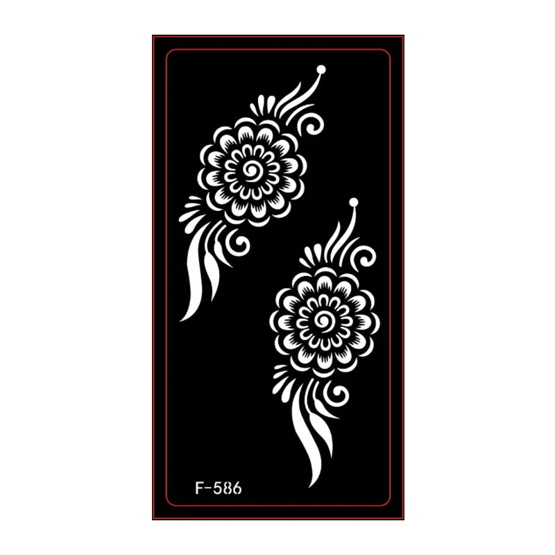 Henna Tattoo Schablone – Wiederverwendbar für temporäre Hand-Tattoos