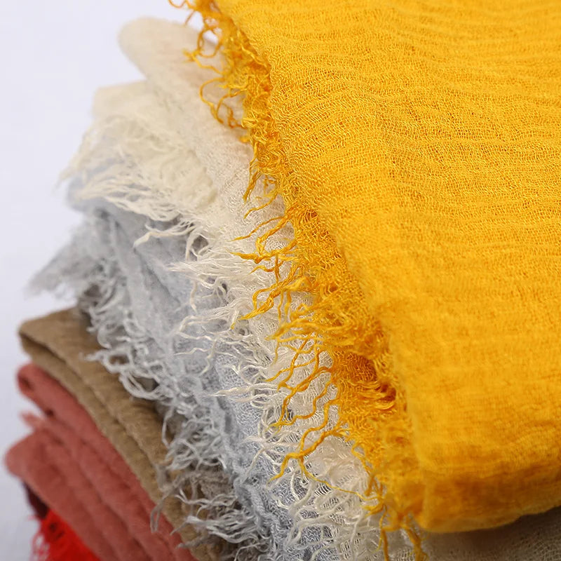 Layali Cotton Crinkle Hijab Handmade - Groß, weich & wärmend für jede Jahreszeit