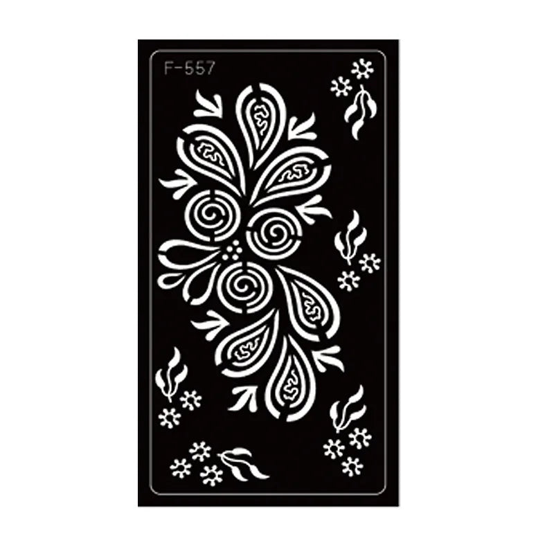 Henna Tattoo Schablone – Wiederverwendbar für temporäre Hand-Tattoos