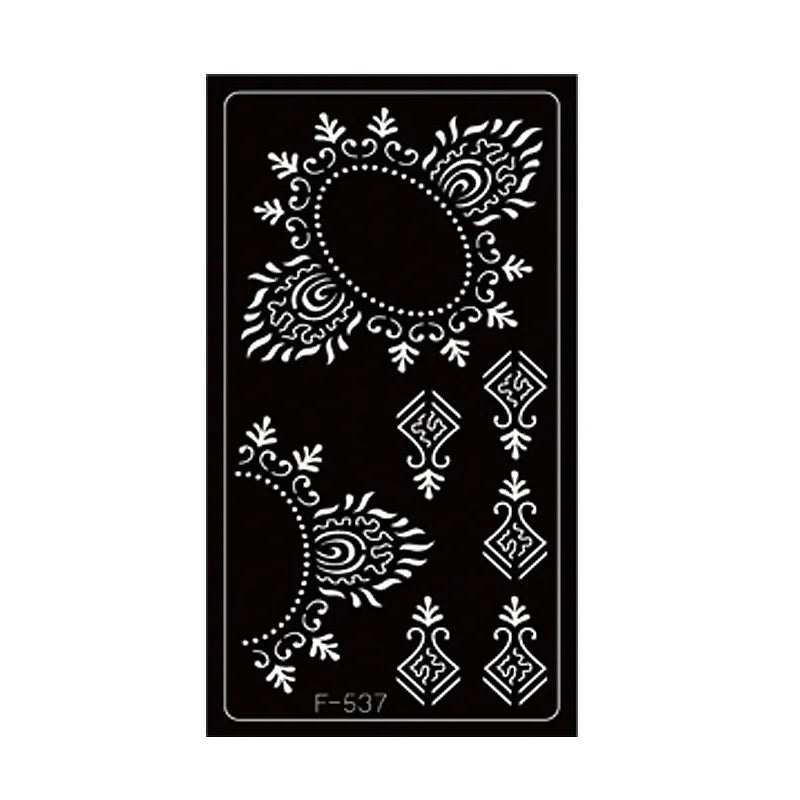 Henna Tattoo Schablone – Wiederverwendbar für temporäre Hand-Tattoos