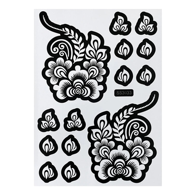 Flower Henna Tattoo Schablone – Hand & Körper Schablone für Frauen | Ideal für Festivals, Hochzeiten & Körperkunst