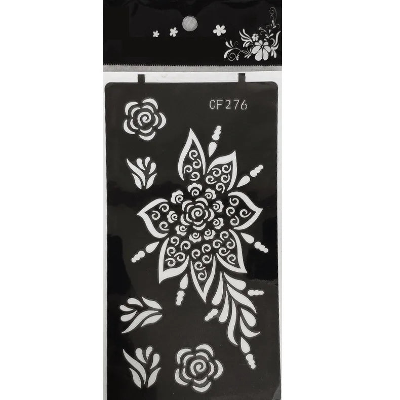 Henna Tattoo Schablone – Wiederverwendbar für temporäre Hand-Tattoos