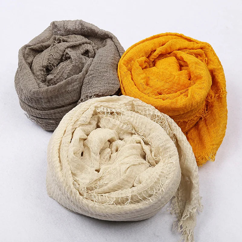 Layali Cotton Crinkle Hijab Handmade - Groß, weich & wärmend für jede Jahreszeit