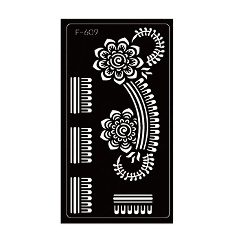 Henna Tattoo Schablone – Wiederverwendbar für temporäre Hand-Tattoos