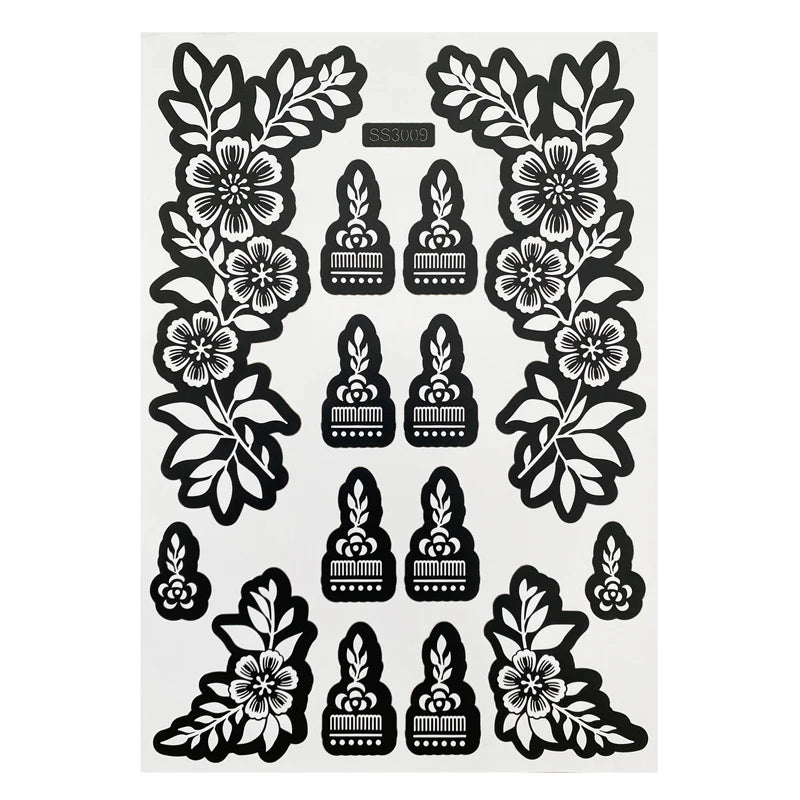 Flower Henna Tattoo Schablone – Hand & Körper Schablone für Frauen | Ideal für Festivals, Hochzeiten & Körperkunst