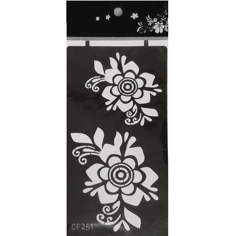 Henna Tattoo Schablone – Wiederverwendbar für temporäre Hand-Tattoos