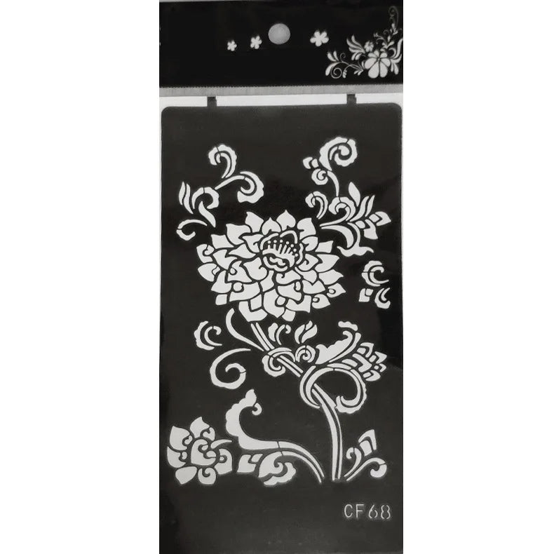 Henna Tattoo Schablone – Wiederverwendbar für temporäre Hand-Tattoos