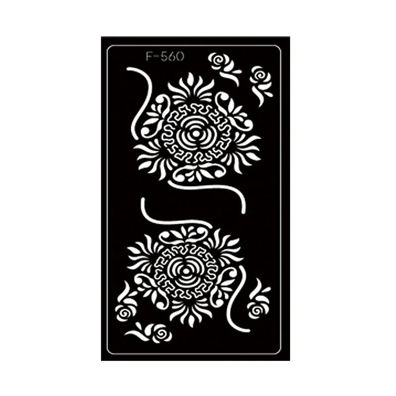 Henna Tattoo Schablone – Wiederverwendbar für temporäre Hand-Tattoos