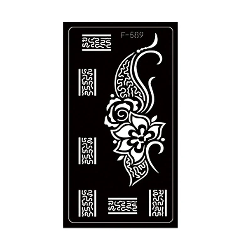Henna Tattoo Schablone – Wiederverwendbar für temporäre Hand-Tattoos