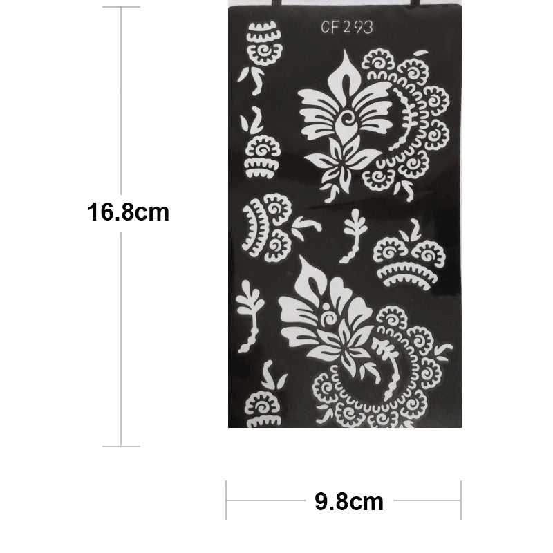 Henna Tattoo Schablone – Wiederverwendbar für temporäre Hand-Tattoos