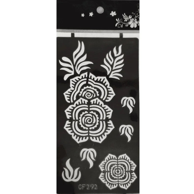 Henna Tattoo Schablone – Wiederverwendbar für temporäre Hand-Tattoos