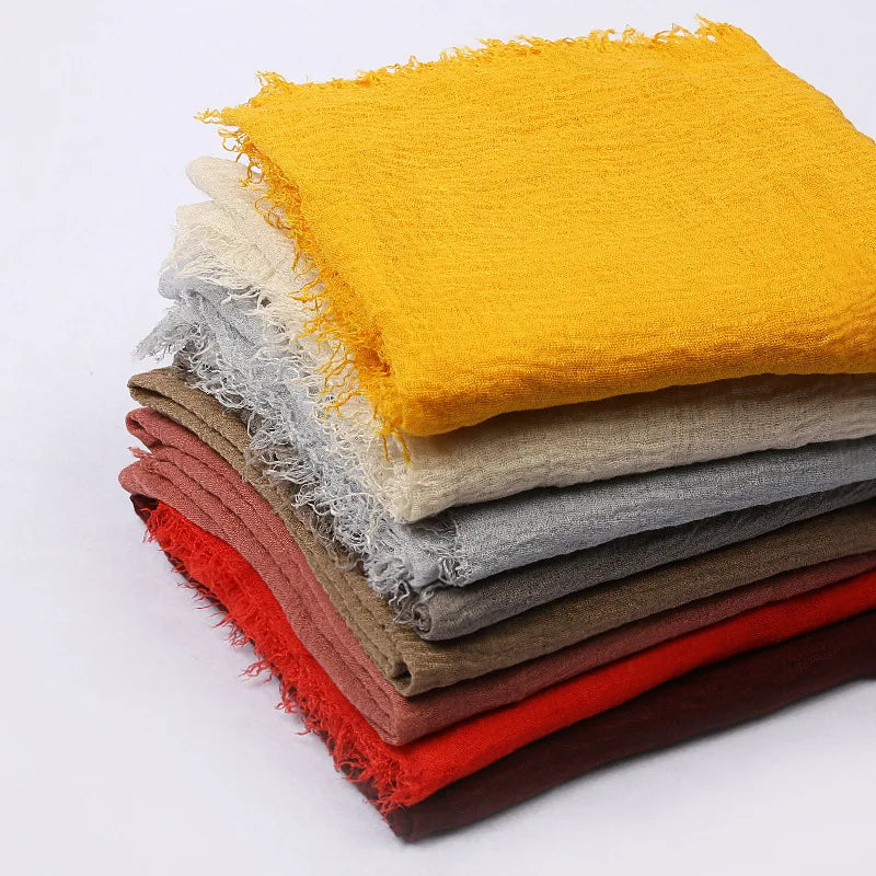 Layali Cotton Crinkle Hijab Handmade - Groß, weich & wärmend für jede Jahreszeit