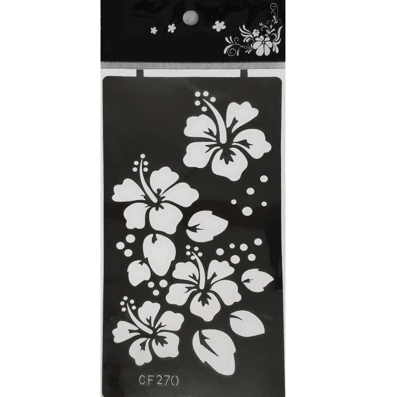 Henna Tattoo Schablone – Wiederverwendbar für temporäre Hand-Tattoos