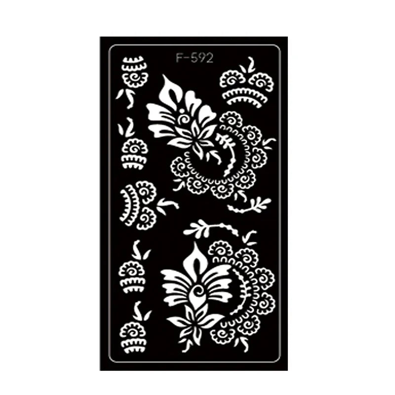 Henna Tattoo Schablone – Wiederverwendbar für temporäre Hand-Tattoos