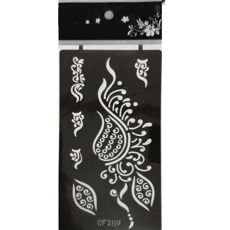 Henna Tattoo Schablone – Wiederverwendbar für temporäre Hand-Tattoos