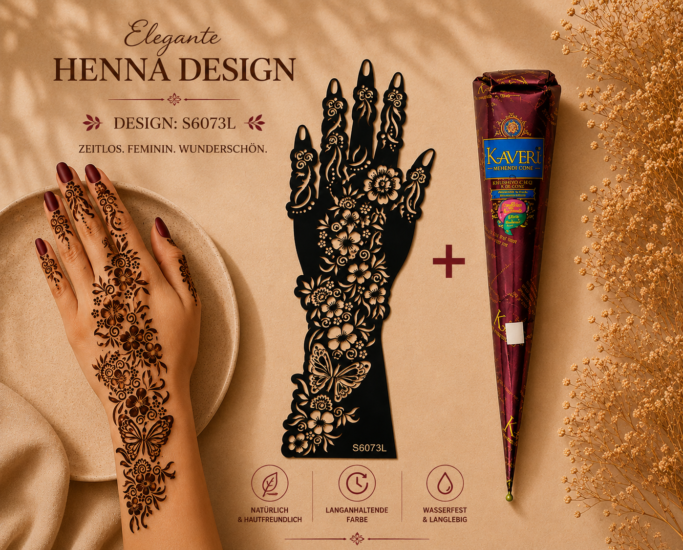 Layali Natural Brown Henna Cream – Temporäre Tattoo Creme