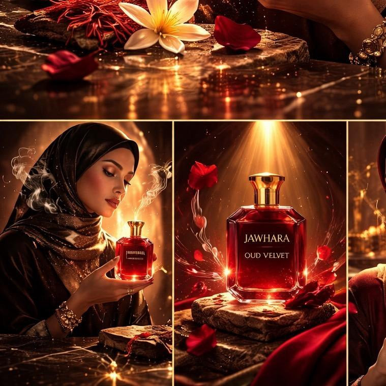 🌺 Layali Store Jawhara Oud Velvet – Eau de Parfum 100ml, Luxuriöser Duft aus Oud