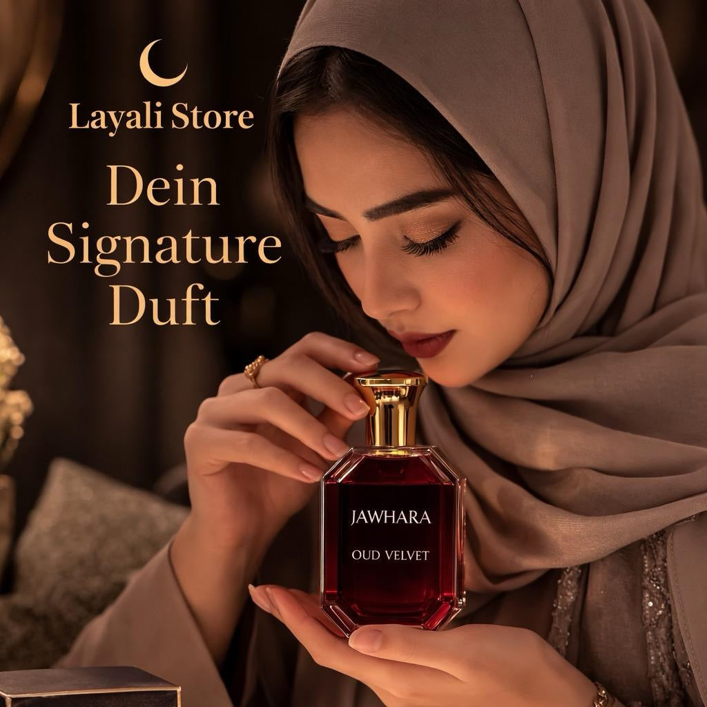 🌺 Layali Store Jawhara Oud Velvet – Eau de Parfum 100ml, Luxuriöser Duft aus Oud
