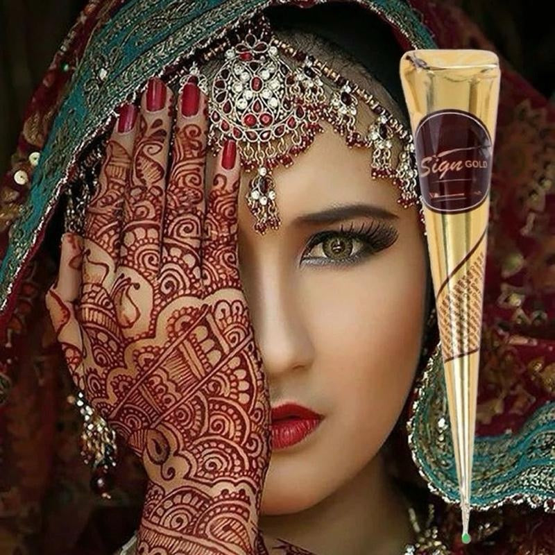 Layali Henna Tattoo-Creme – Temporäre Körperkunst in Braun & Rot | 1–3 Stück wählbar