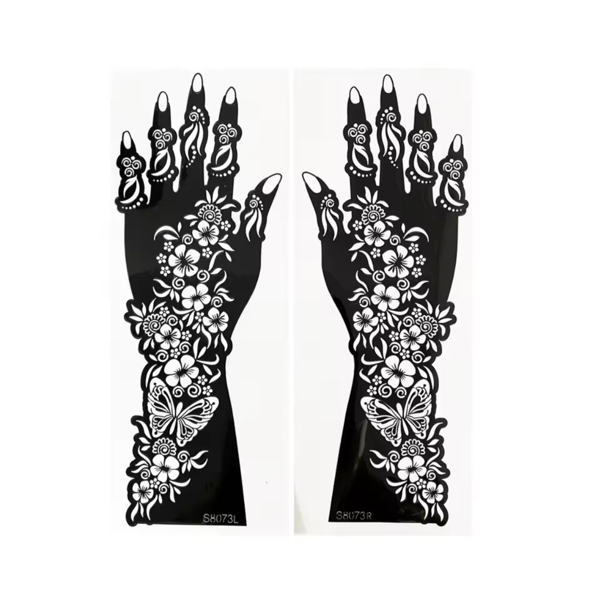 Layali Mehndi Henna Schablonen 1er– 2er Set für Hände & Körper