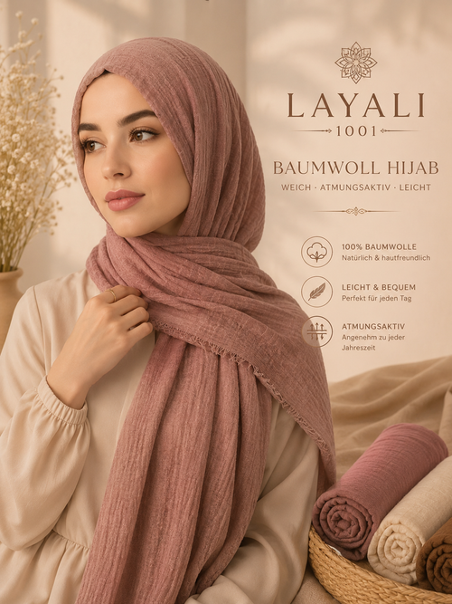 Layali Cotton Crinkle Hijab – Weich & Zeitlos