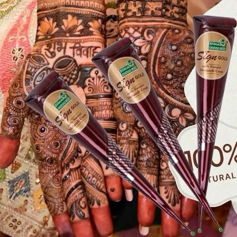 Layali Henna Tattoo-Creme – Temporäre Körperkunst in Braun & Rot | 1–3 Stück wählbar