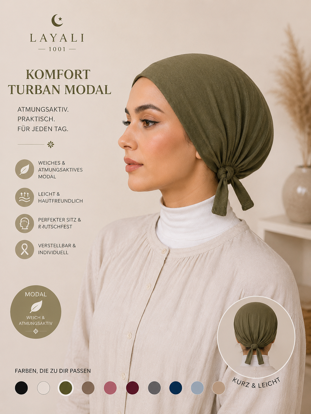 Layali Modal Turban – Komfortabel & Atmungsaktiv