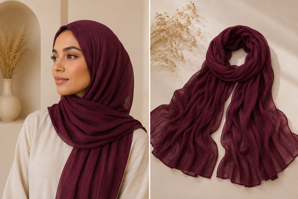 Layali Crinkle Rayon Hijab – Leicht & Elegant