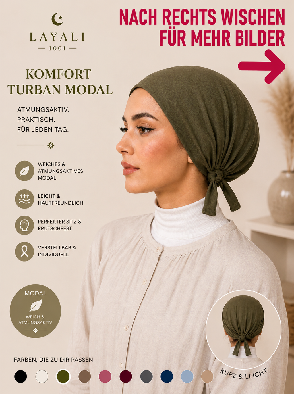 Layali Modal Turban – Komfortabel & Atmungsaktiv