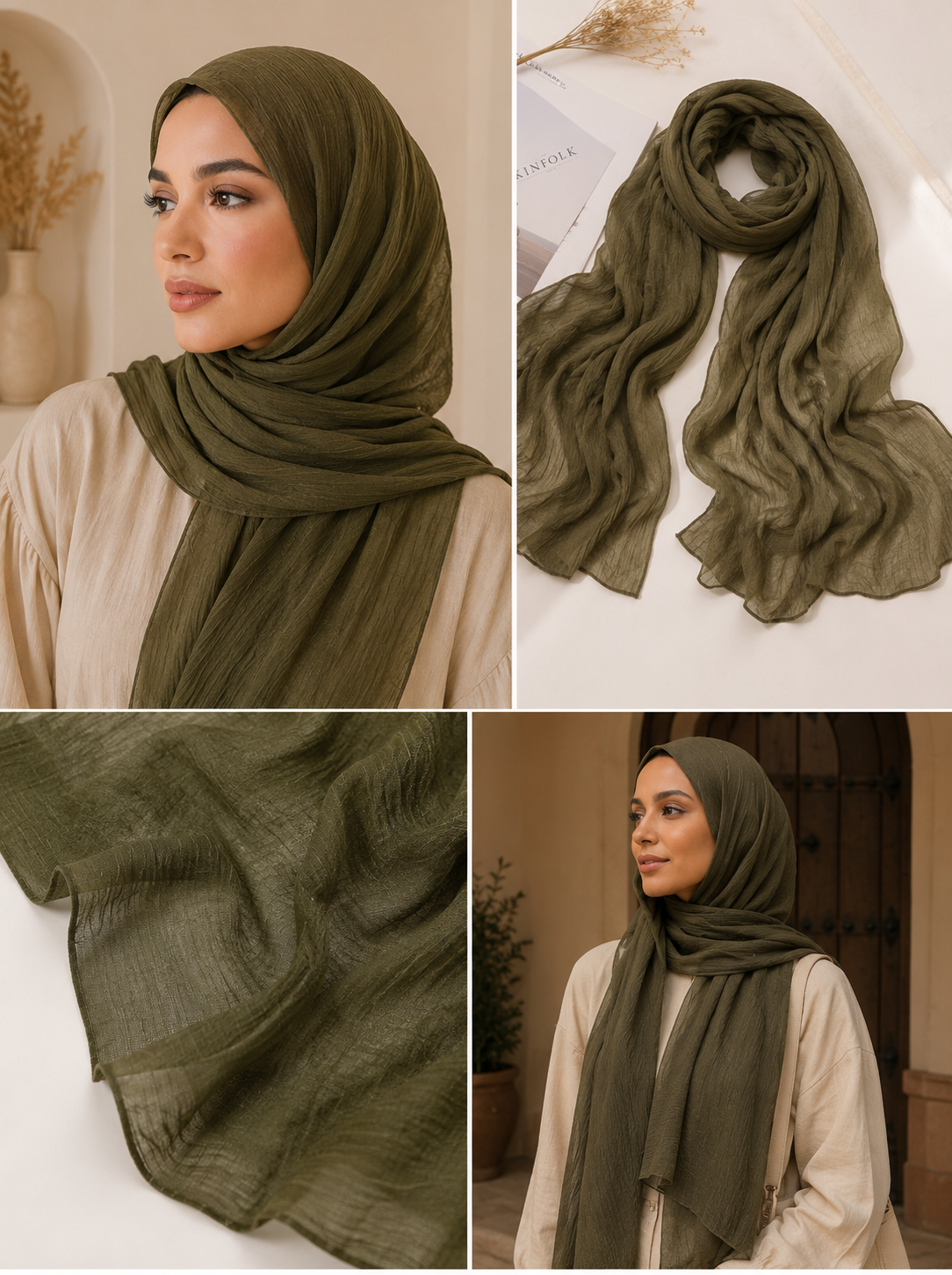 Layali Crinkle Rayon Hijab – Leicht & Elegant