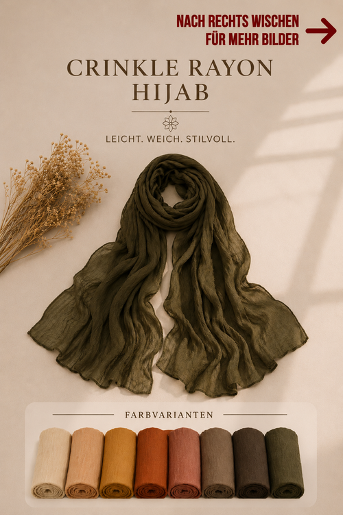Layali Crinkle Rayon Hijab – Light, soft & stylish for every occasion