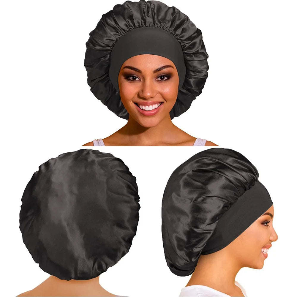💤 Satin Schlafhaube für Damen & Herren – Komfortable Nachtmütze für Haarpflege, Schutz & Stil