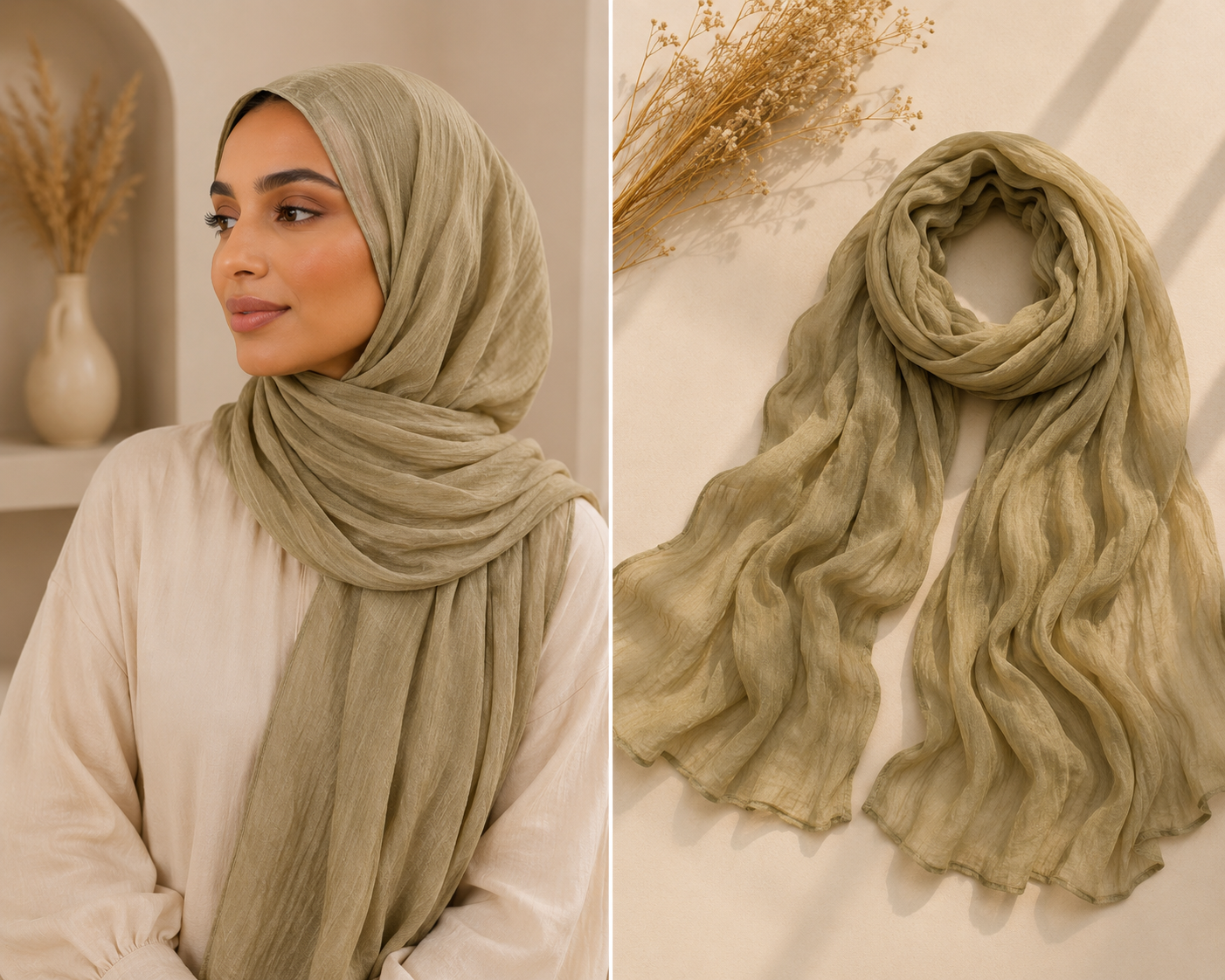 Layali Crinkle Rayon Hijab – Leicht & Elegant