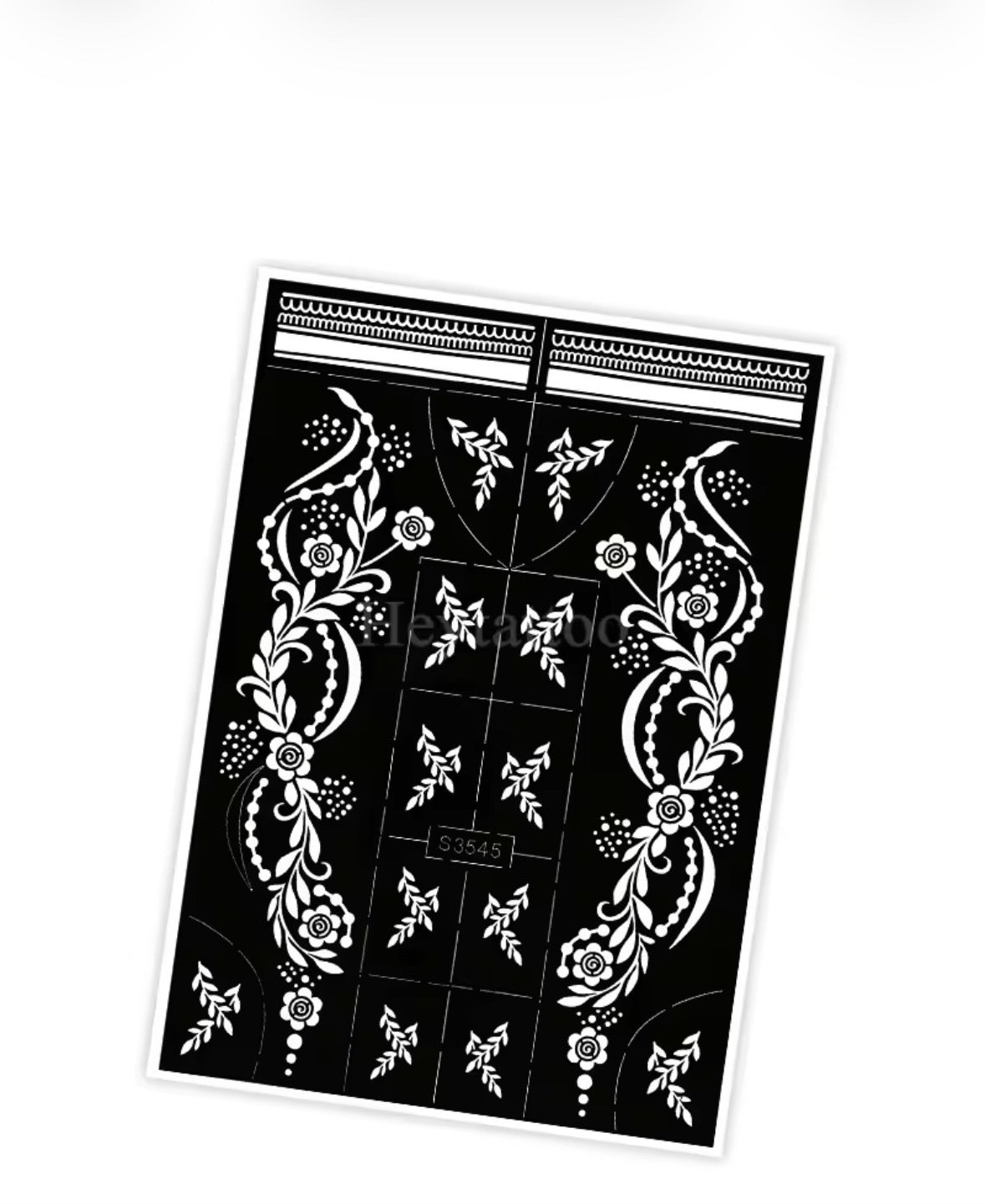 Layali Blumen-Henna Schablone – Waterproof Mehndi Design