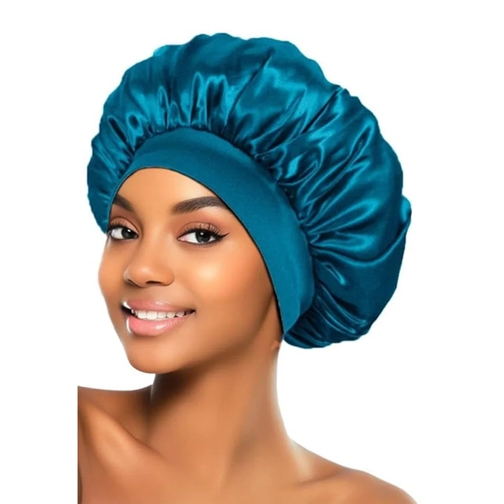 💤 Satin Schlafhaube für Damen & Herren – Komfortable Nachtmütze für Haarpflege, Schutz & Stil