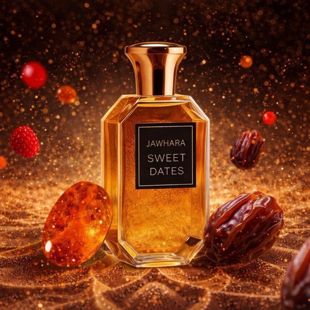 💎 JAWHARA Luxus Parfum 🌙 | Sweet Dates 🌴 Golden Nectar 🍯 Amberwood Nomad 🪵 | 100 ml Unisex Eau de Parfum